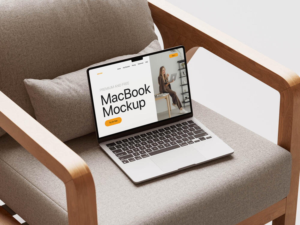 Cozy MacBook mockup