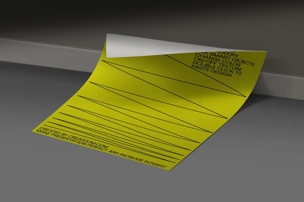 Curved Poster A2 On Ground Isometric