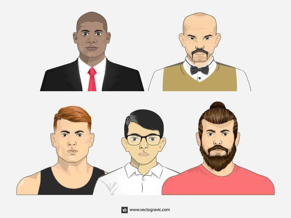 Customizable Vector Avatar Heads