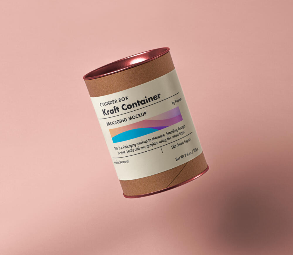 Cylinder Psd Kraft Container Packaging