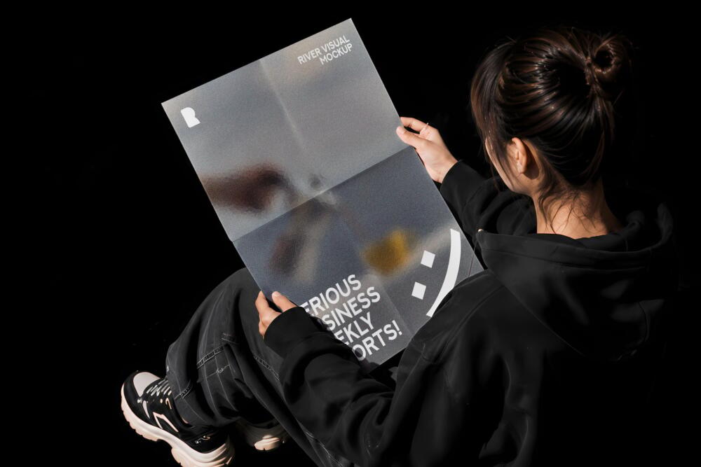 Dark Newspaper Mockup