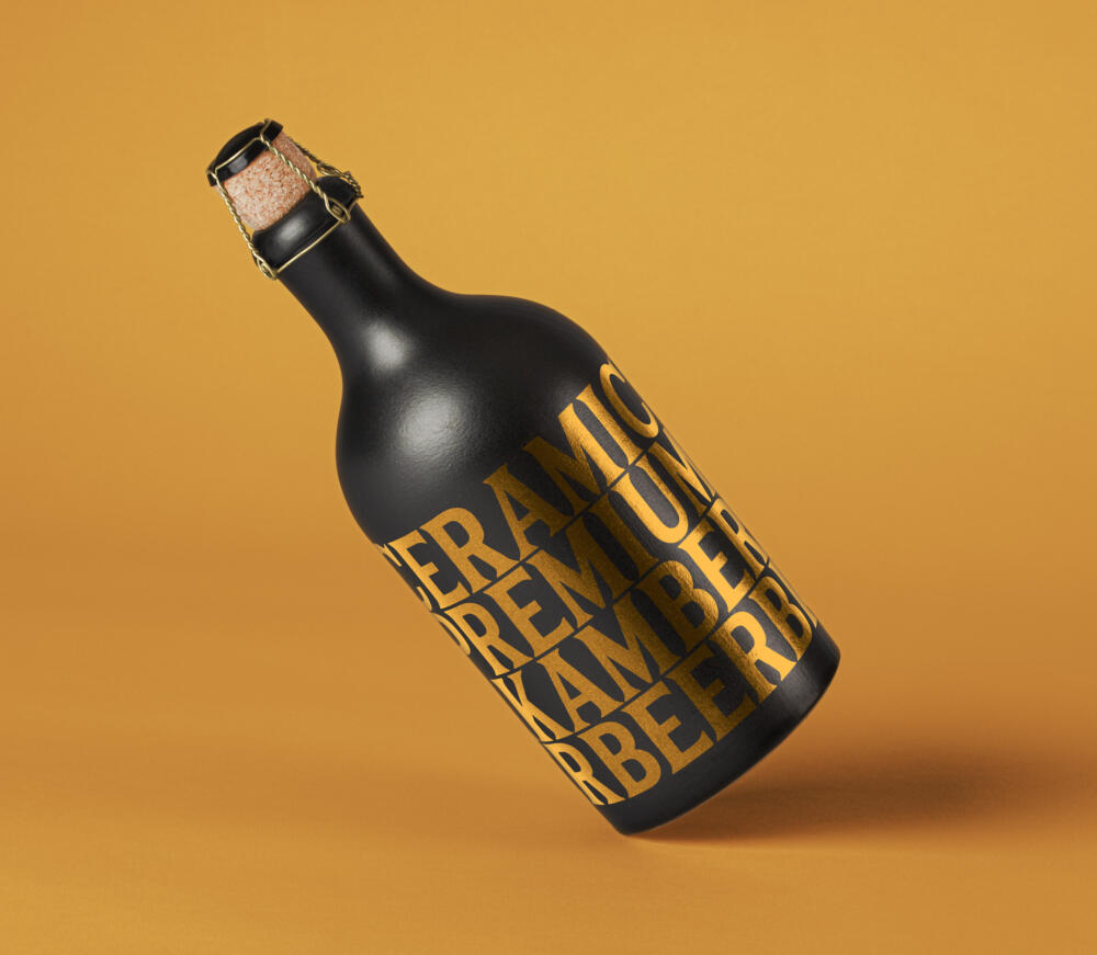 Dark Psd Bottle Mockup