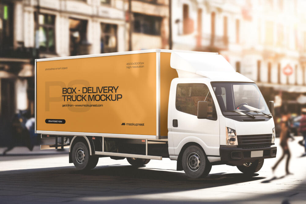 Delivery Truck Mockup