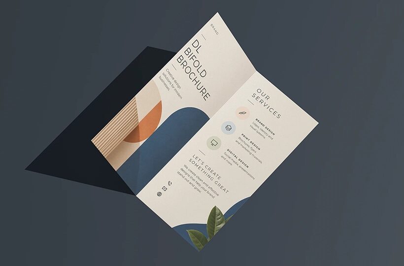 DL Bi Fold Flyer Mockup
