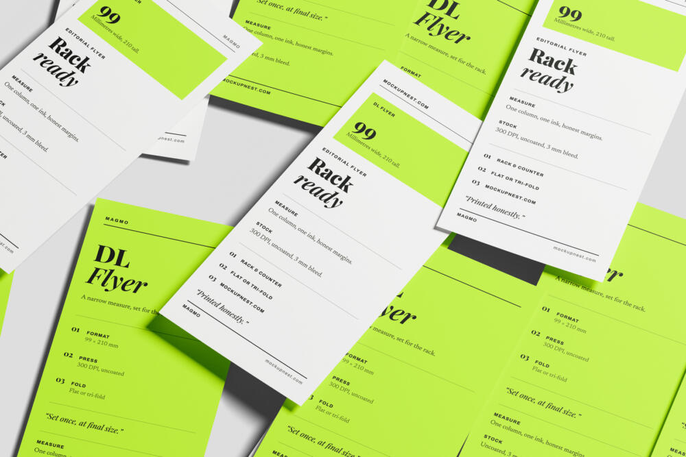 DL Leaflet Mockup Minimal Background