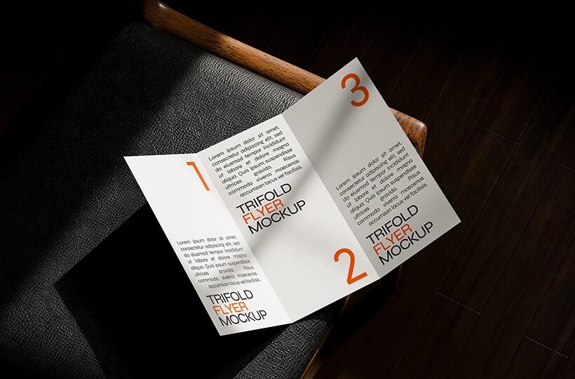 DL Tri Fold Flyer Mockup