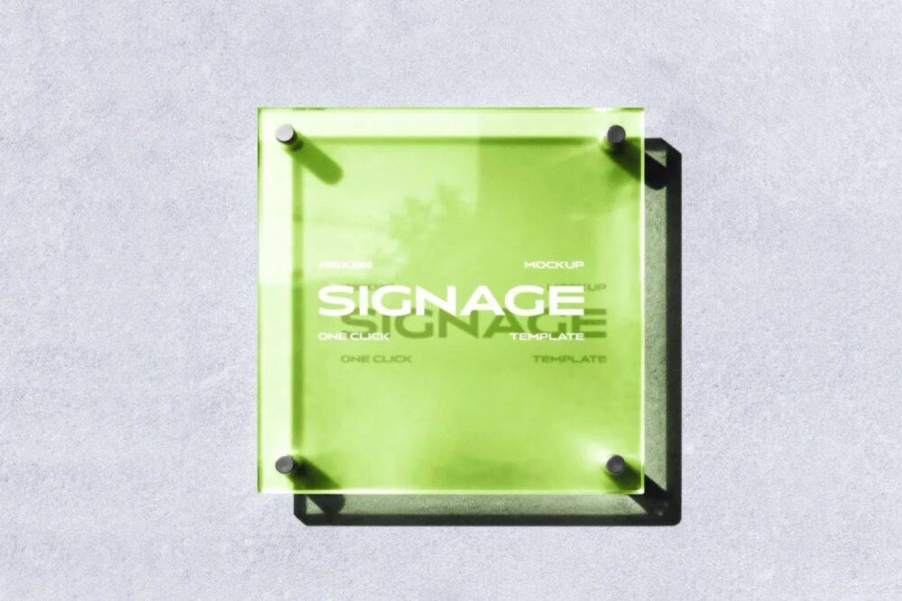 Download Acrylic Sign Mockup