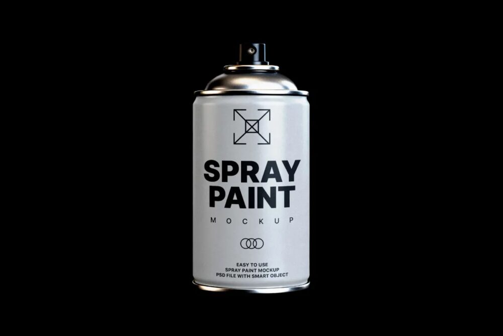 Download Aerosol Can Mockup with Chrome Top