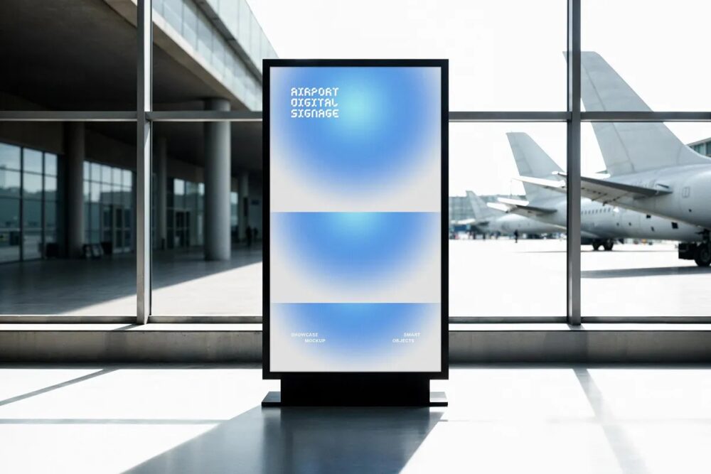 Digital Photo Frame Box Download Airport Digital Screen Mockup
