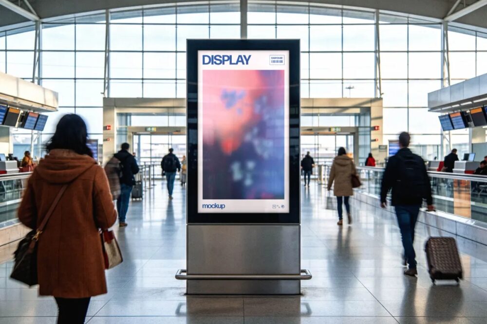 Download Airport Display Mockup