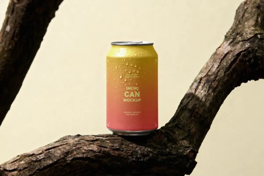 Download Aluminum Beverage Can Mockup