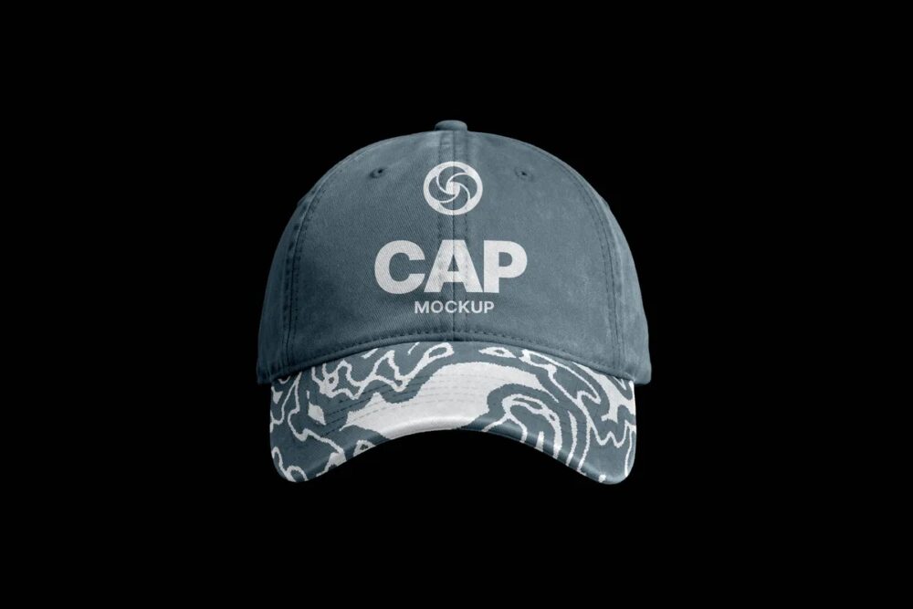 Download Baseball Cap Mockup with Patterned Brim
