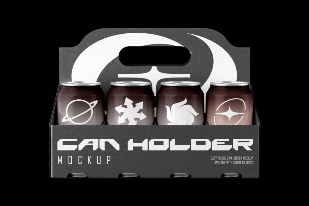 Download Cardboard Can Holder Mockup