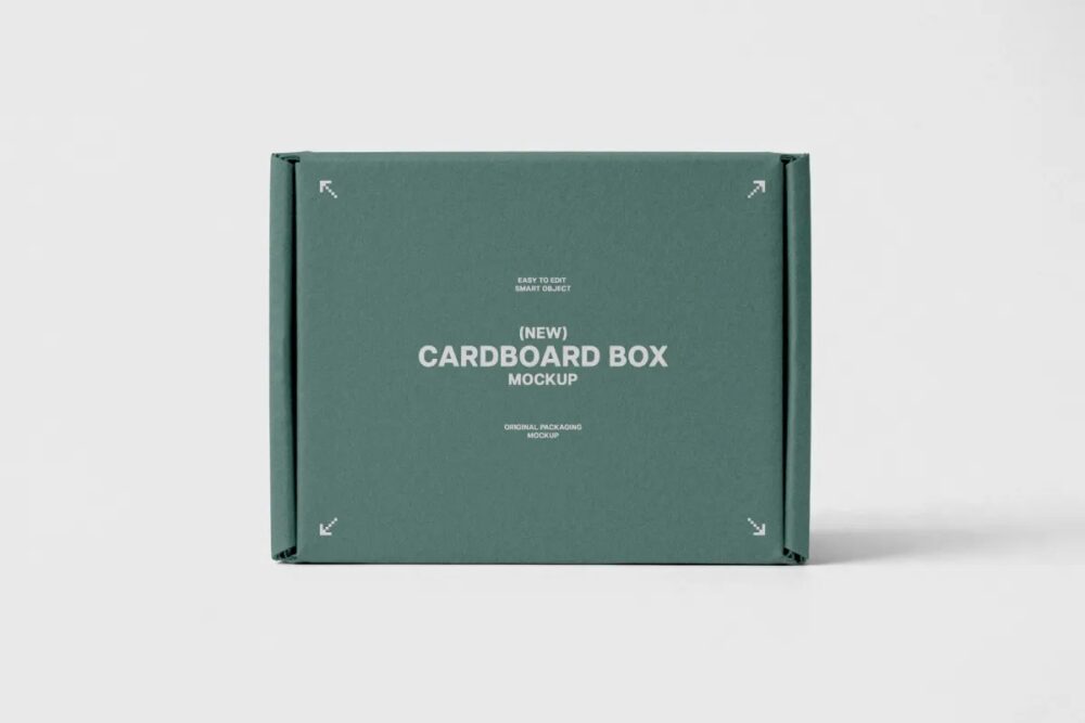 Download Closed Cardboard Box Mockup