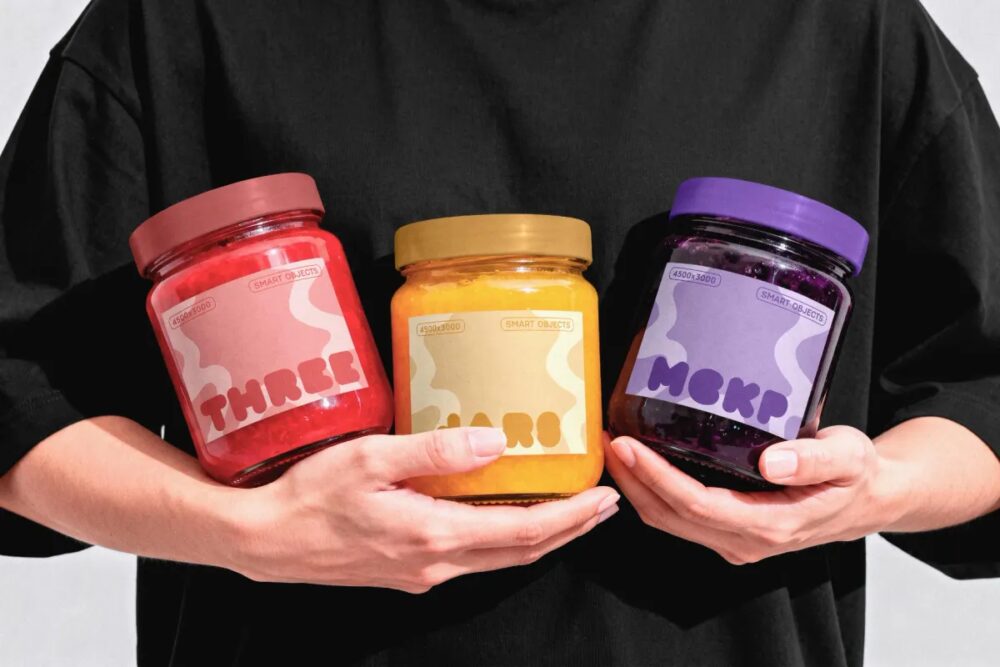 Download Food Packaging / Glass Jars Mockup