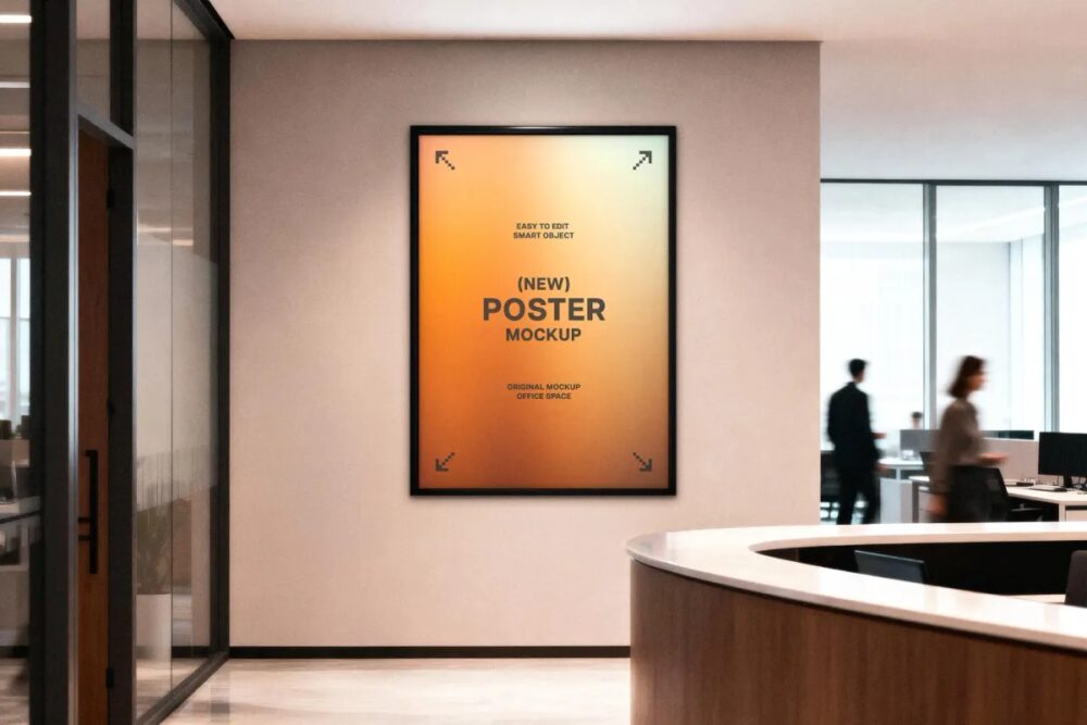 Download Framed Office Poster Mockup