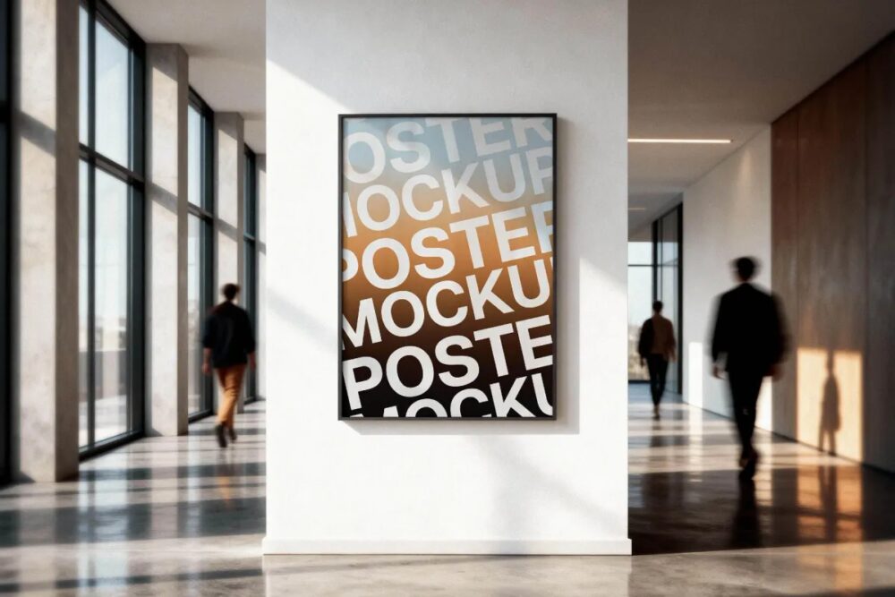 Download Glass-Wall Office Poster Mockup