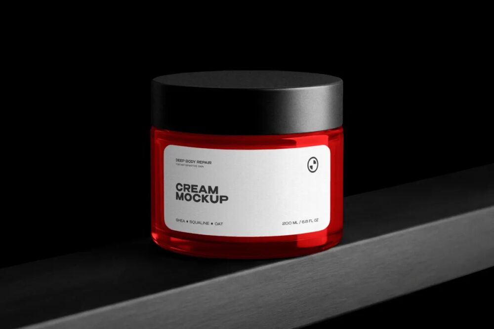 Download Glossy Cosmetic Jar Mockup