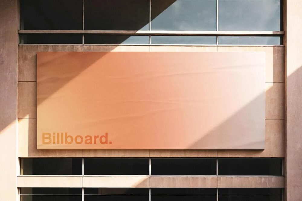 Download Glued Building Billboard Mockup