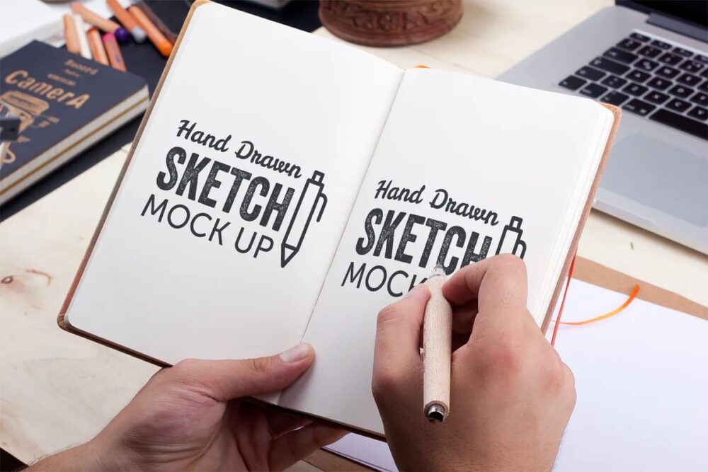 Download Hand-Drawn Sketch 2 PSD Mockup