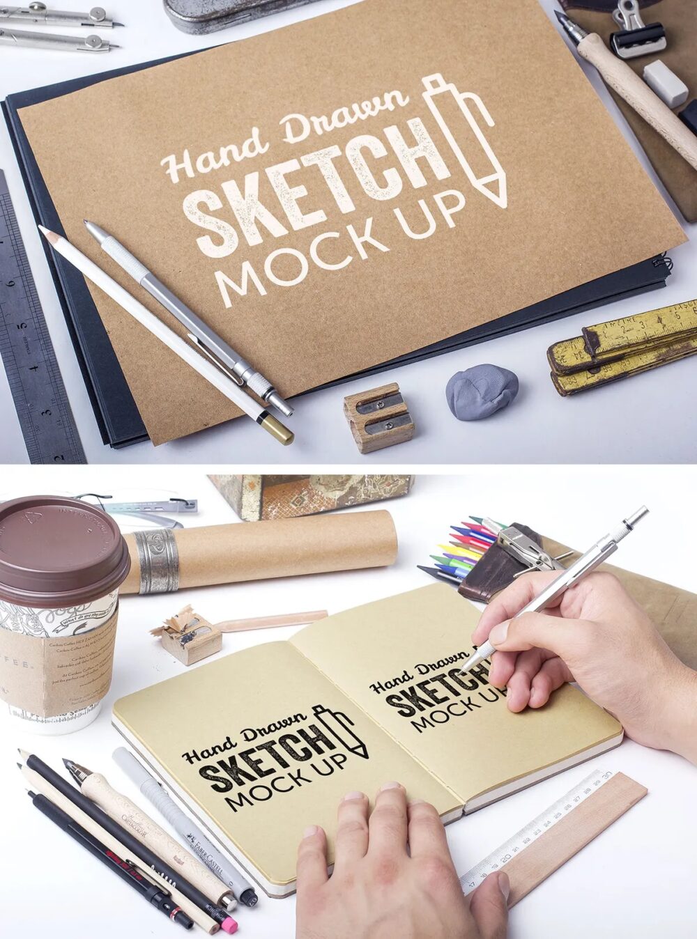 Download Hand-Drawn Sketch PSD Mockup