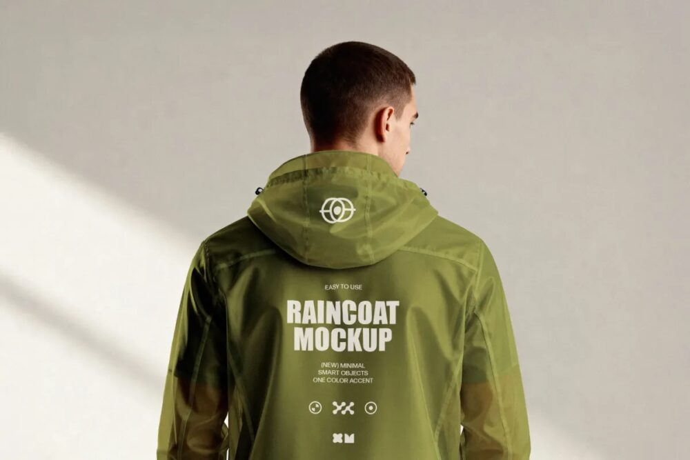Download Hooded Raincoat Mockup