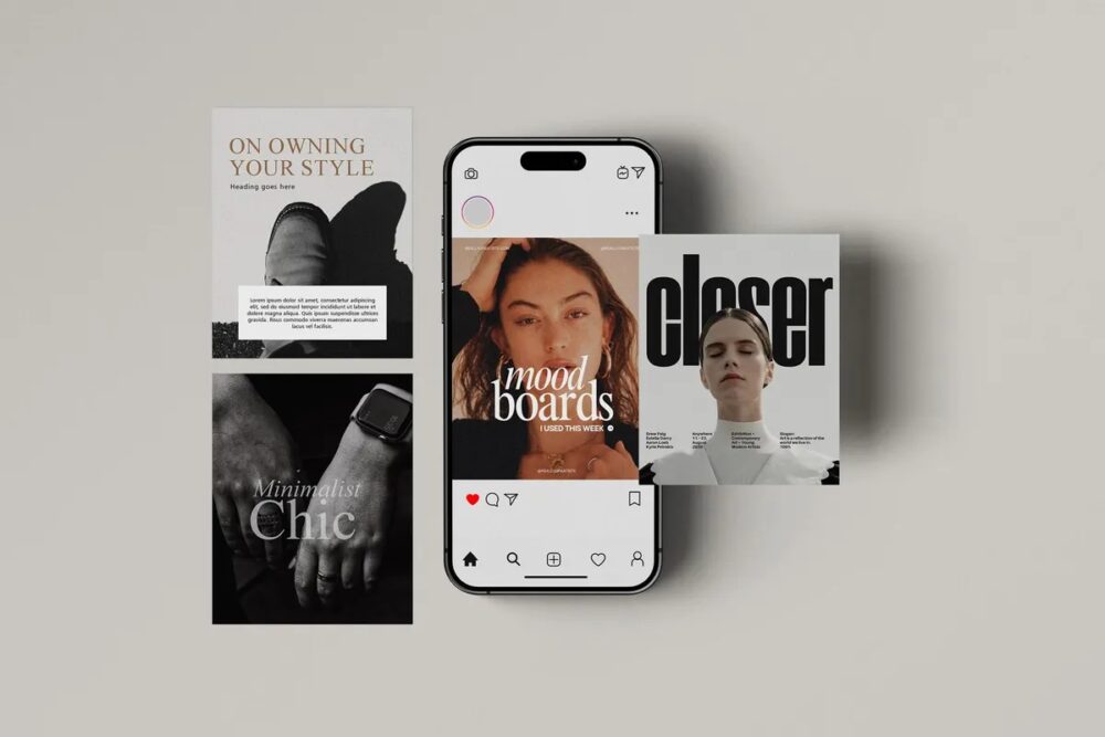 Download iPhone Display & Card Layout Mockup
