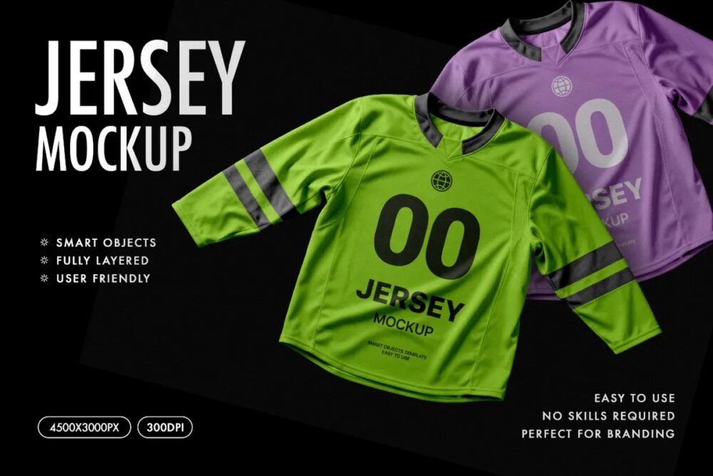 Download Long-Sleeve Jersey Mockup