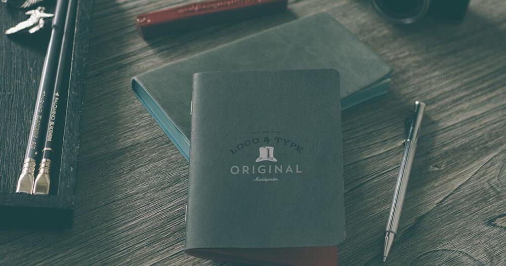 Download notebook mockup in PSD format