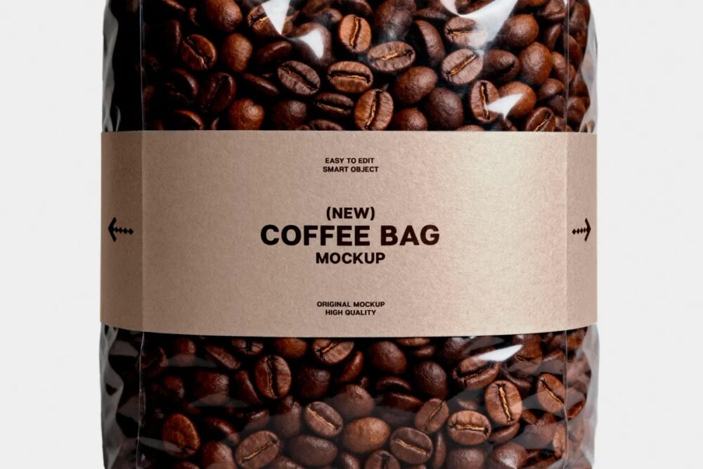 Download Plastic Coffee Package Mockup