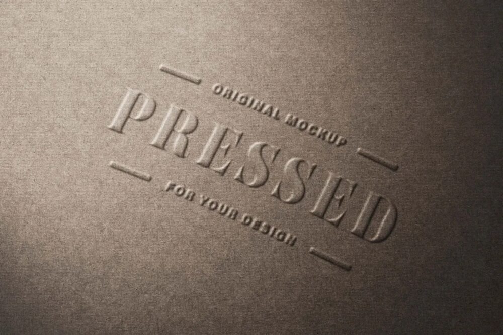 Download Pressed Paper Logo Mockup
