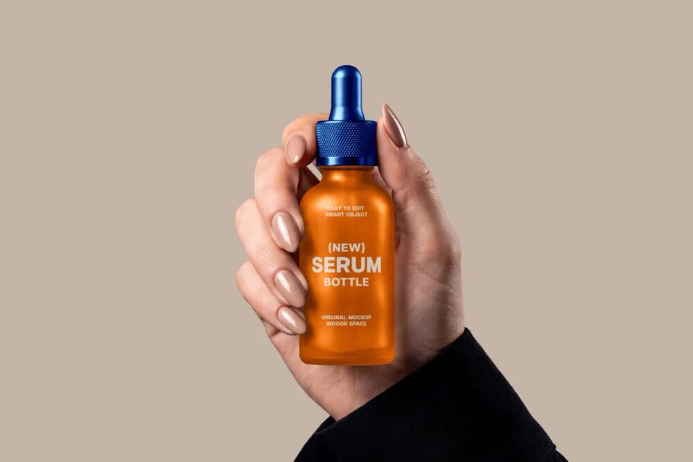Download Serum Glass Bottle Mockup