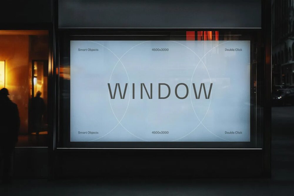 Download Shop Window Poster Mockup