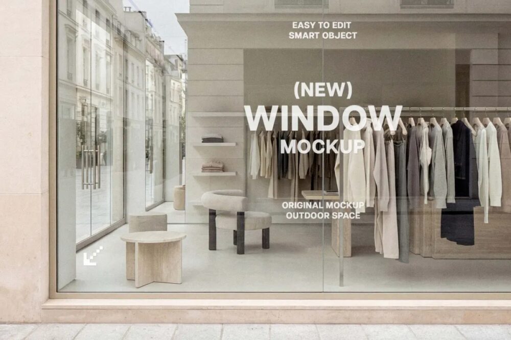 Download Shopfront Window Sticker Mockup