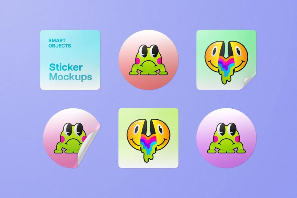 Download Sticker Set Mockup