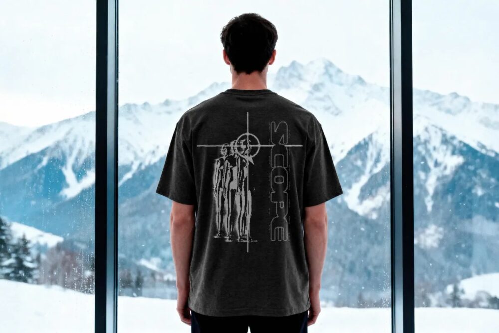 Download Streetwear T-Shirt Mockup with Rear View