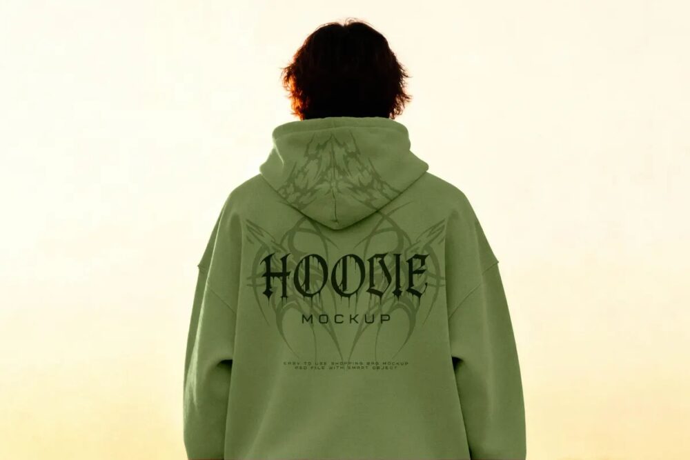 Download Sunset Hoodie Mockup Back View