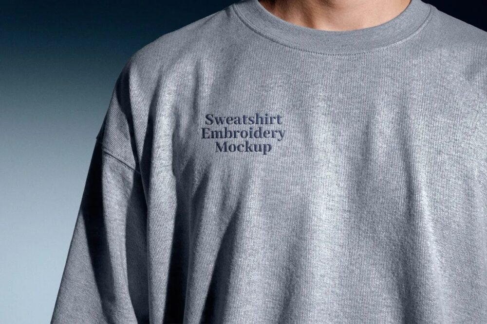 Download Sweatshirt Embroidery Mockup