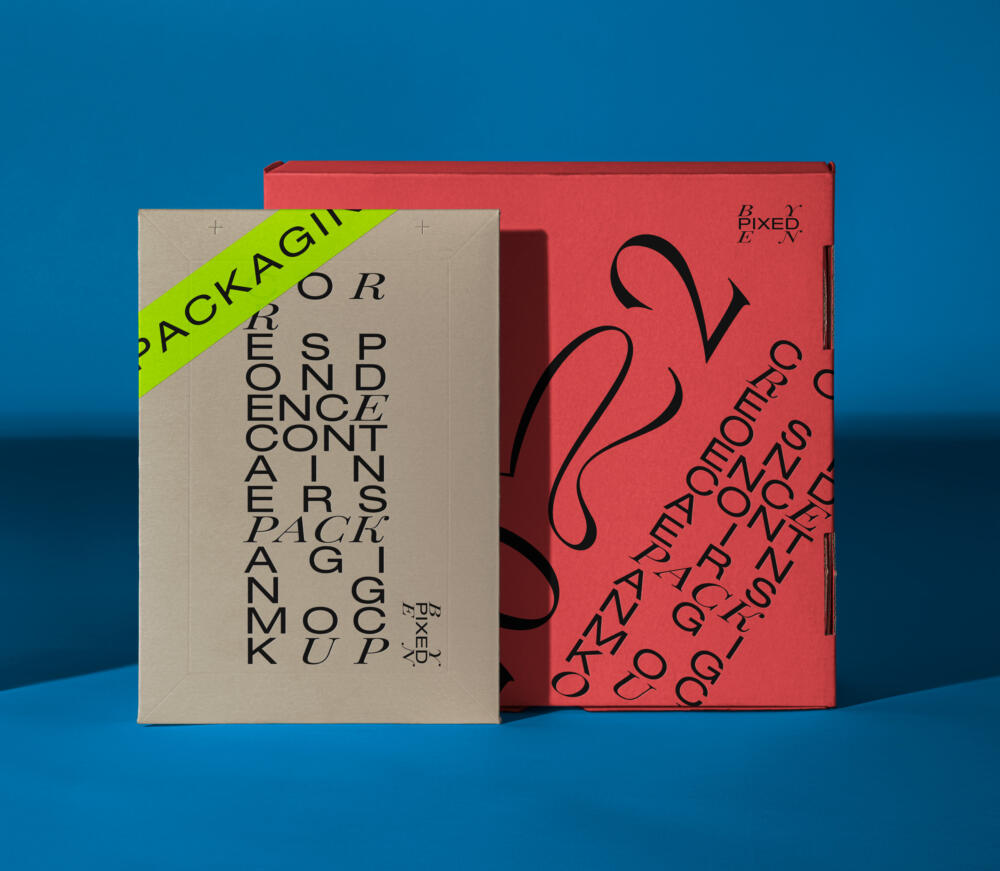 E-Commerce Packaging Cardboard Mockup Set