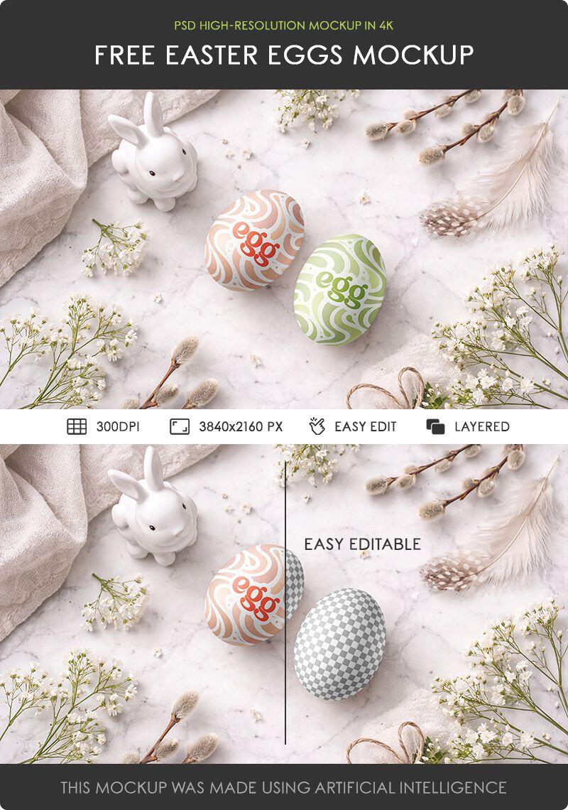 Easter Eggs Mockup