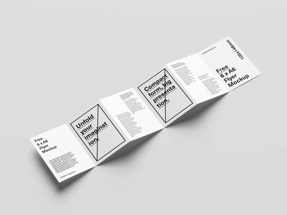 Elegant accordeon flyer mockup