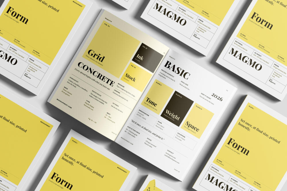 EU Magazine Mockup Front And Back