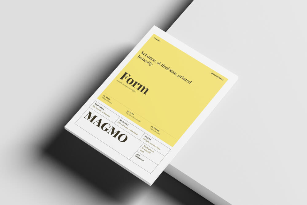 EU Magazine Mockup On Ledge