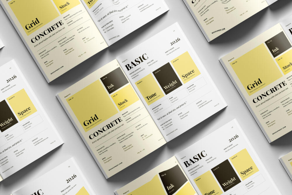 EU Magazine Mockup Stack