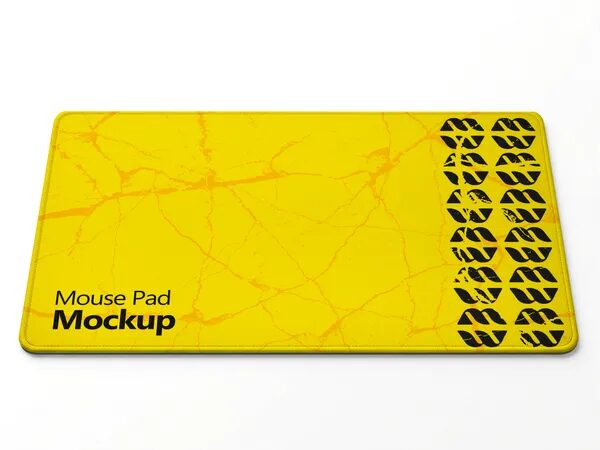 Extended Desk Mat Mouse Pad Mockup — Perspective View (PSD)