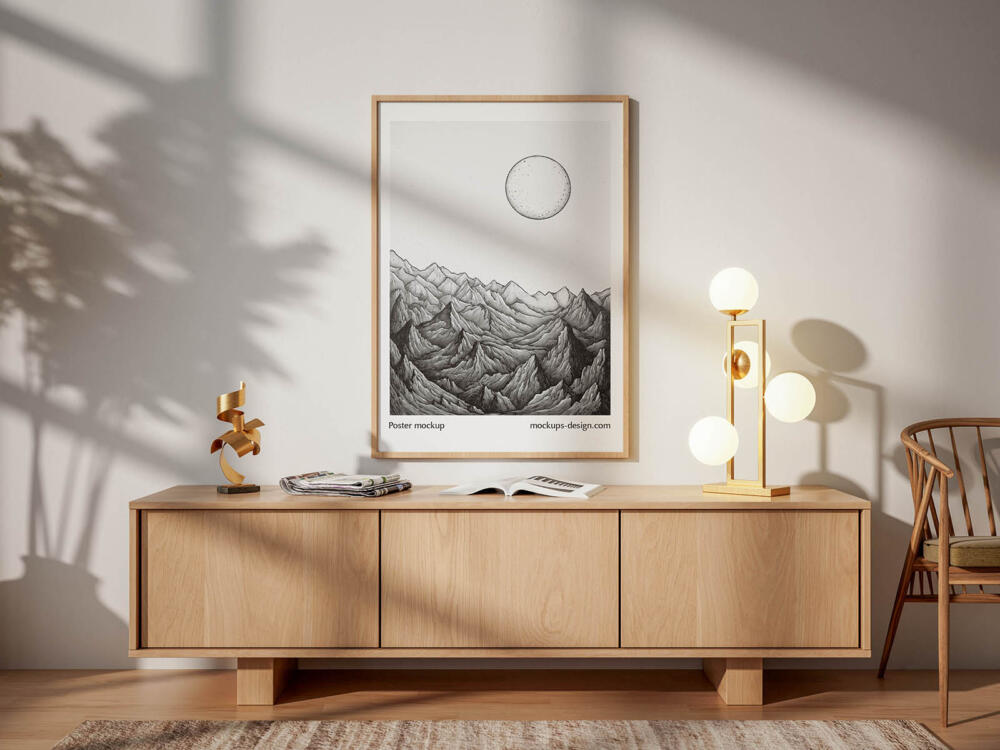 framed poster mockup