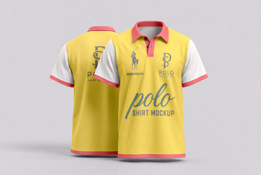 Front & Back Polo Shirt Mockup