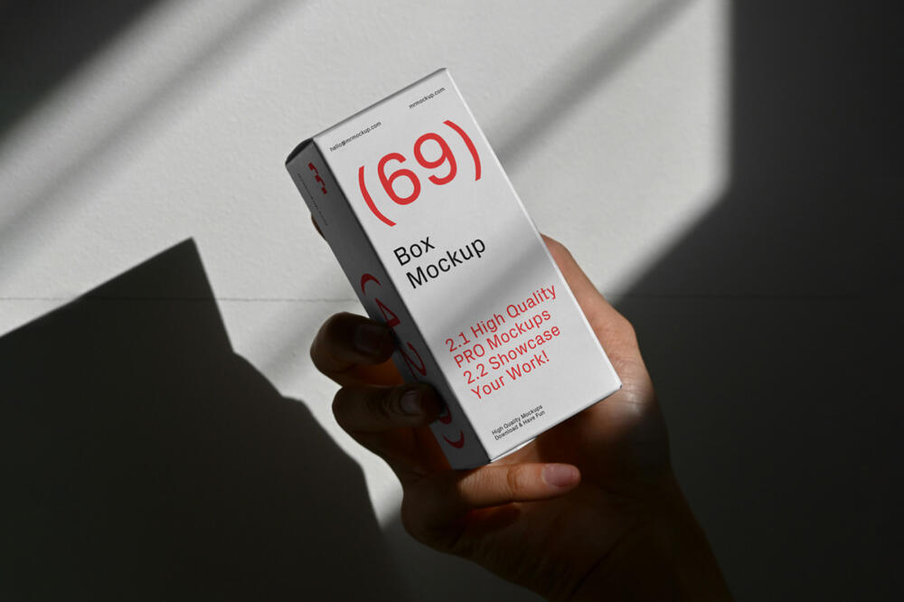 Front View Cosmetic Box Mockup