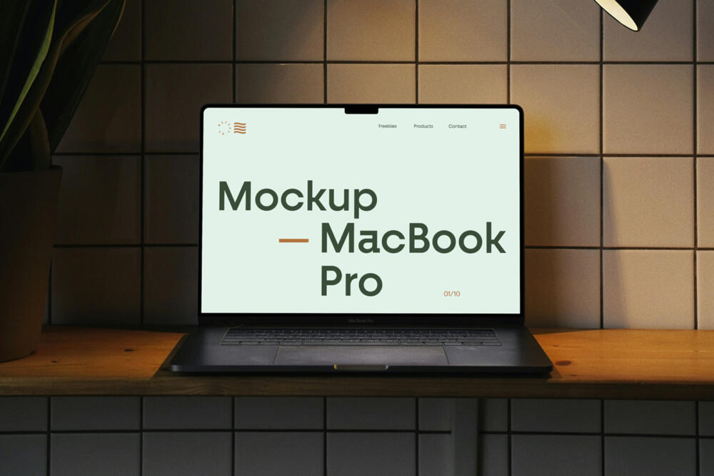 Front View MacBook 16 Pro Mockup
