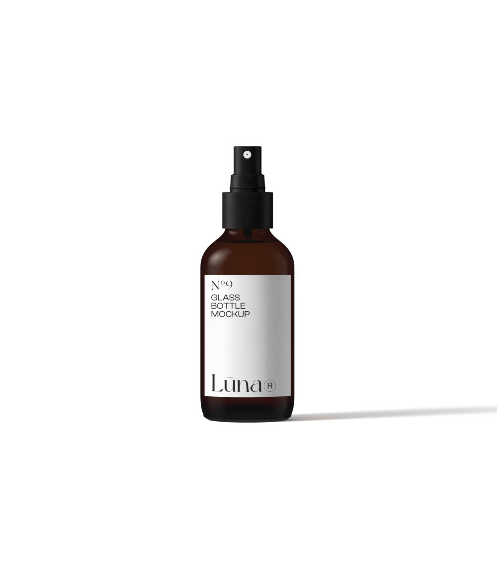 Glass Bottle Mockup V21 Front View | Mockup store